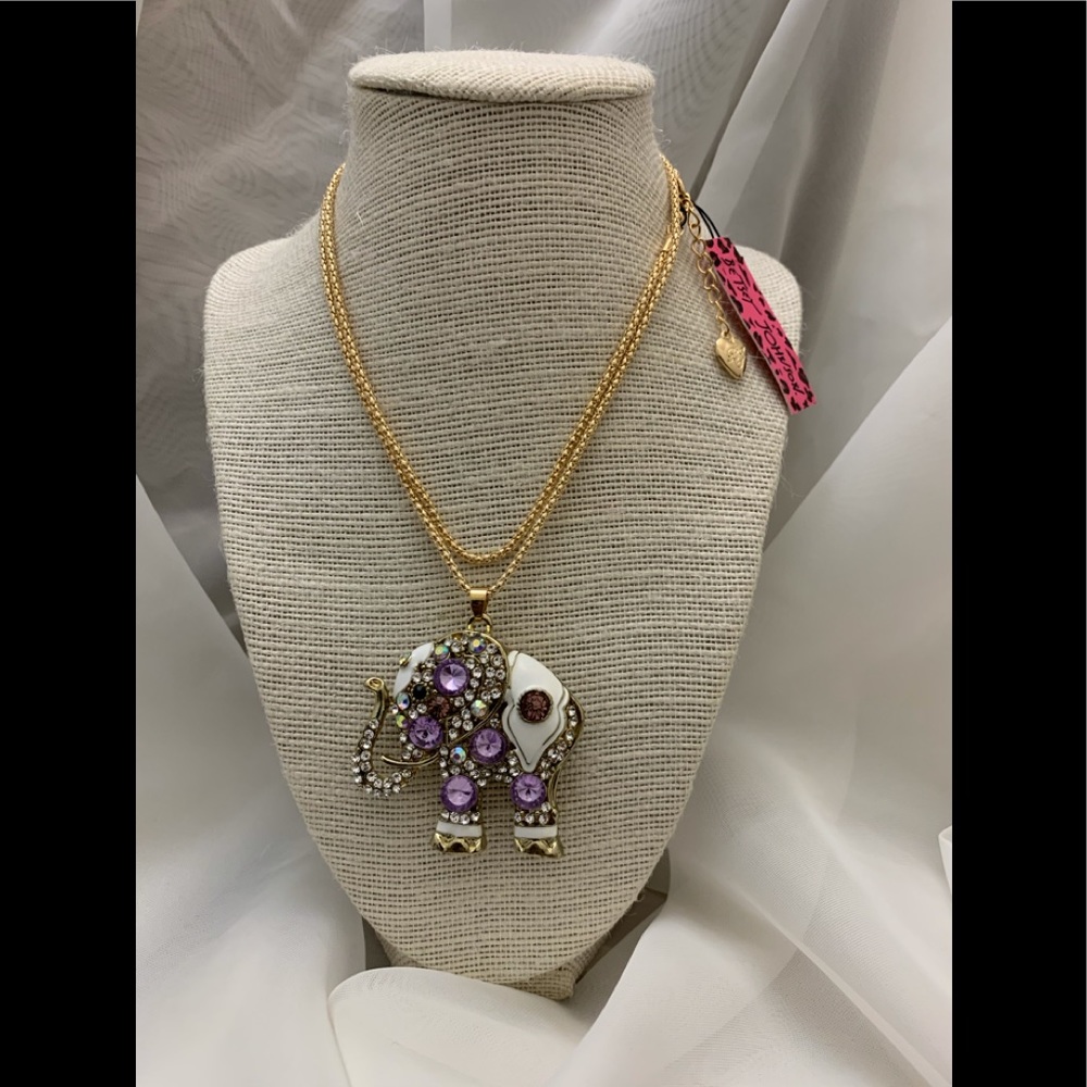 Betsey Johnson Elephant Necklaces.